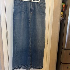 Lucky Brand Blue Denim Maxi Skirt